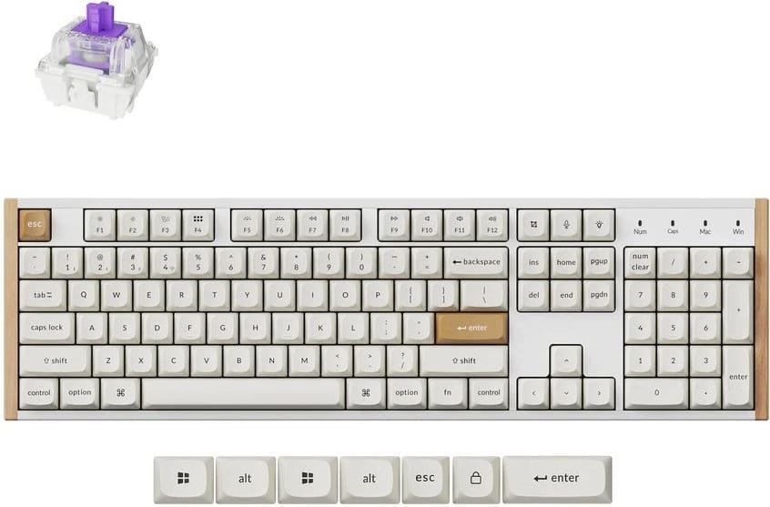 (Ex-Demo) Keychron K10 HE Wireless Magnetic Switch Custom Special Edition White Keyboard - Nebula Switch