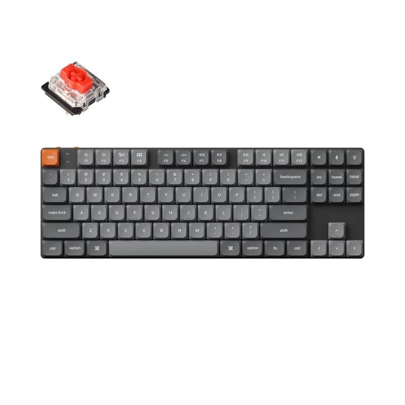 Keychron K1 Max QMK/VIA Wireless RGB Backlight Hot-Swappable Custom Gateron Mechanical Keyboard - Red Switch