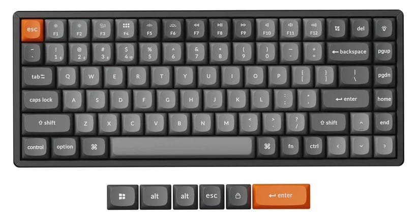 Keychron K2 Max QMK Hot-Swap Aluminium Frame Wireless Mechanical RGB Keyboard - Red Switch
