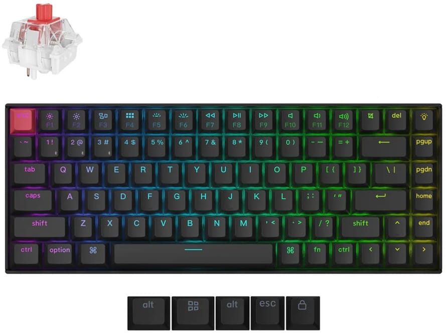 Keychron K2 V3 QMK RGB Wireless Mechanical Keyboard - Red Switch