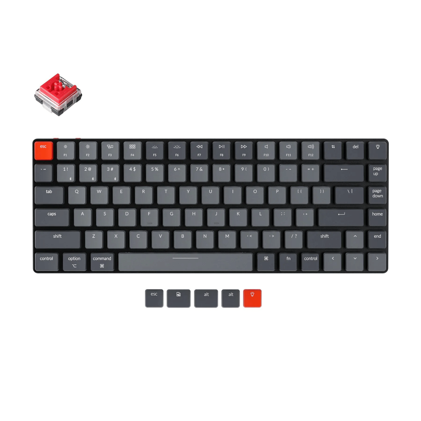 Keychron K3 V2 Bluetooth Low Profile Ultra-slim Mechanical Keyboard - Optical Red (Hot Swappable)
