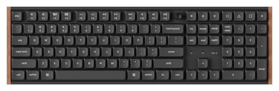 Keychron K5 Ultra 8K Wireless RGB Low-Profile Mechanical Black Keyboard - Milk POM Red Switch