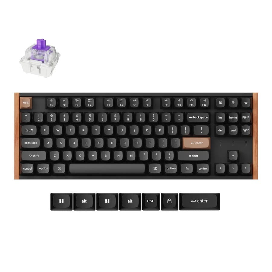 Keychron K8 HE Wireless Magnetic Switch Special Edition Black Custom Keyboard - Gateron Double-Rail Nebula Switch