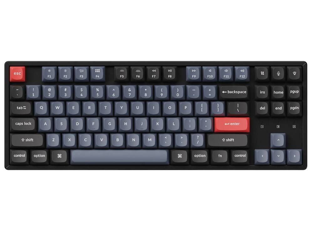Keychron K8 Pro QMK/VIA 80% TKL Bluetooth Wireless RGB Backlit Aluminium Frame Mechanical Keyboard Gateron G Pro Red Switch Mac Windows PBT Keycap K8P-J1