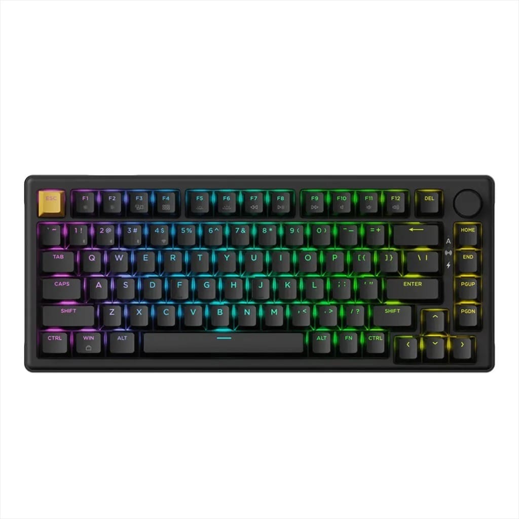 Keychron J2 QMK Wireless Mechanical Black RGB Backlight Hot Swappable Keyboard - Keychron Super Red Switch