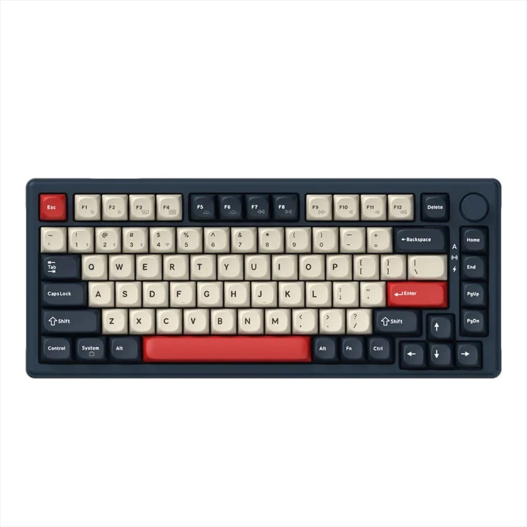 Keychron J2 QMK Wireless Mechanical Dark Blue RGB Backlight Hot Swappable Keyboard - Super Red Switch