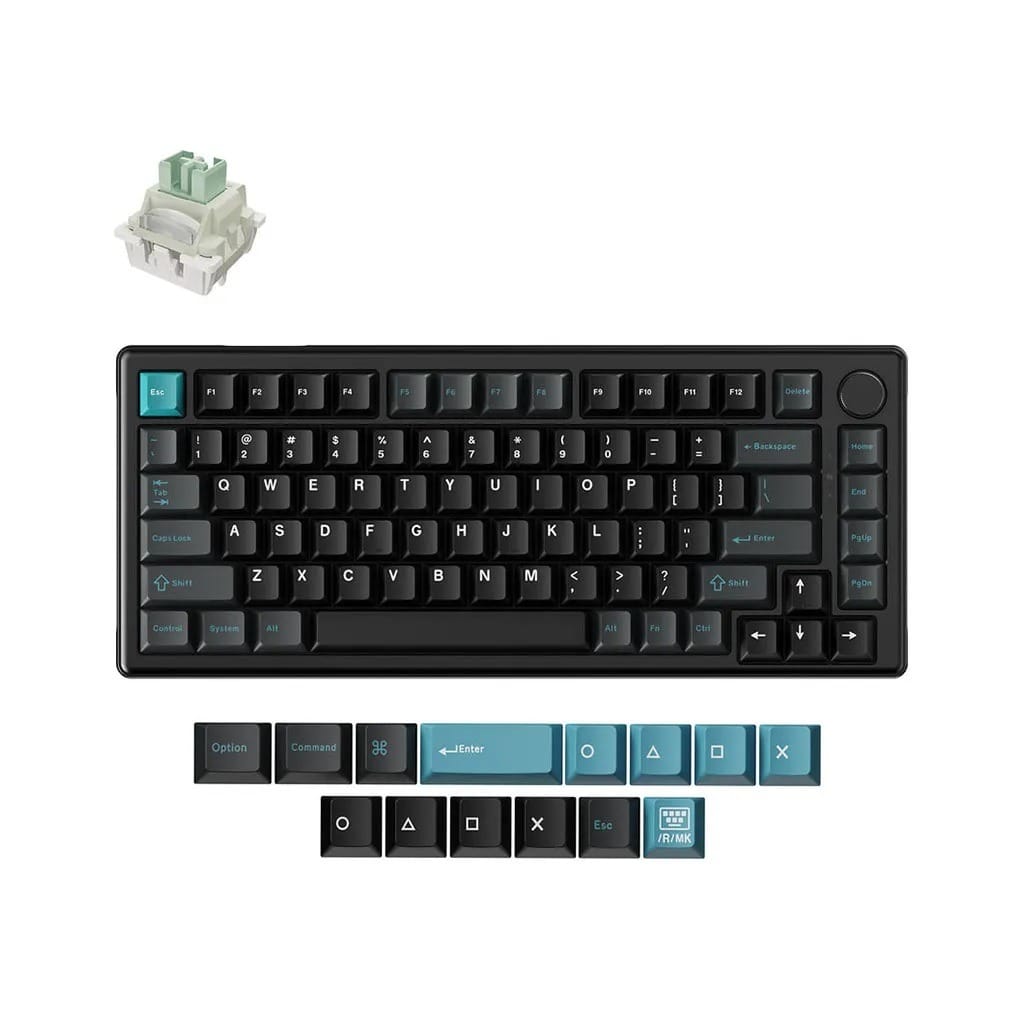 Keychron J2 HE 8K Fully Assembled Black Keyboard - Ultra-Fast Lime Magnetic Switch