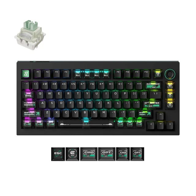 Keychron Lemokey L5 HE Magnetic Switch Custom Cyber Gaming Keyboard - Lemokey Ultra-Fast Lime Magnetic Switch