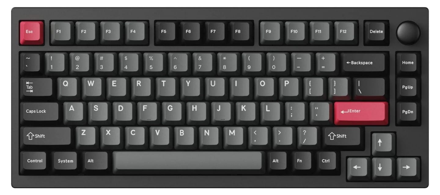 Keychron Lemokey P1 Pro RGB Carbon Black Wireless Mechanical Keyboard - Banana Switch