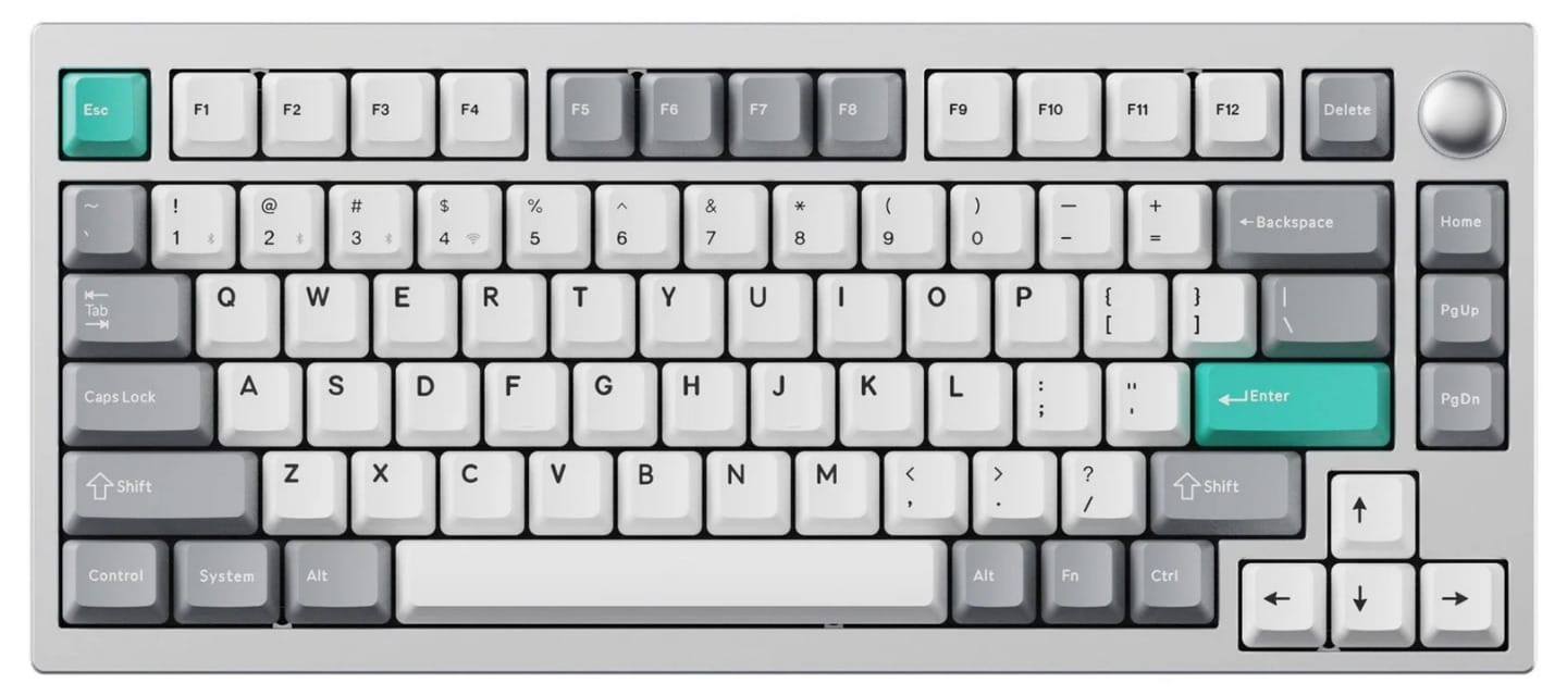 Keychron Lemokey P1 Pro RGB Space Silver Wireless Keyboard Keyboard - Banana Switch