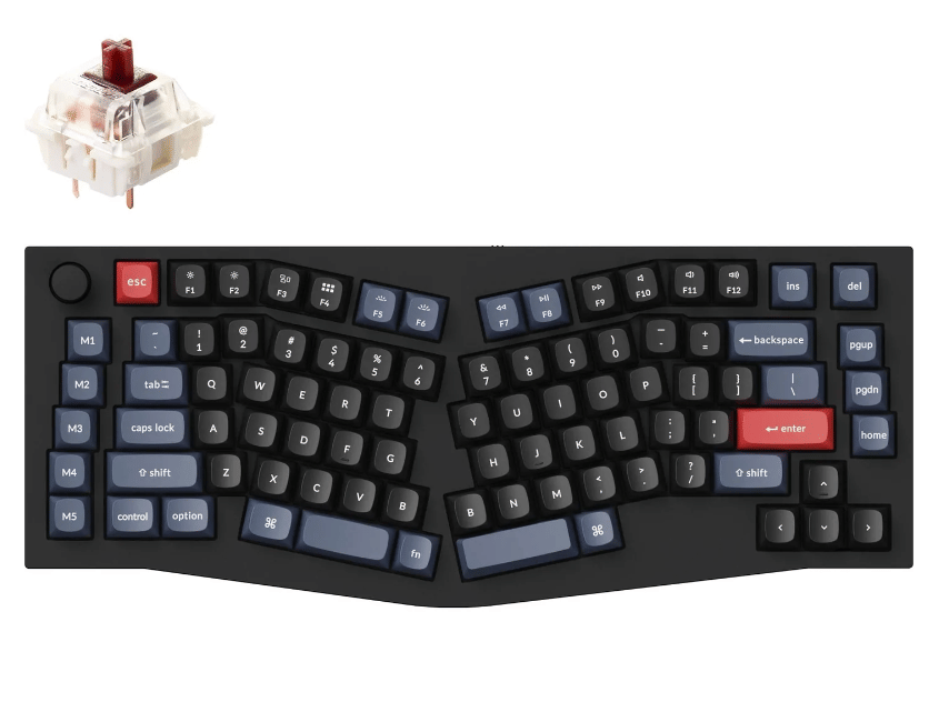 Keychron Q10 75% QMK Keyboard Knob-Black-Brown Switch