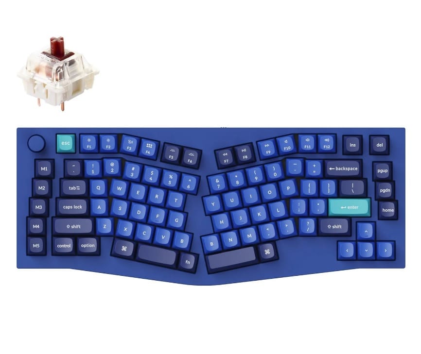 Keychron Q10 75% QMK Hot-Swap Keyboard Knob-Blue-Brown Switch