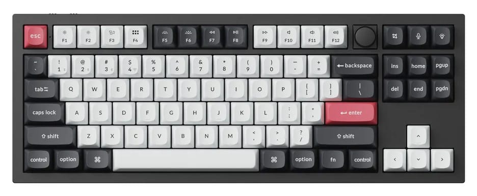 Keychron Q3 HE QMK Wireless Custom Carbon Black Keyboard - Gateron Double-Rail Magnetic Nebula Switch