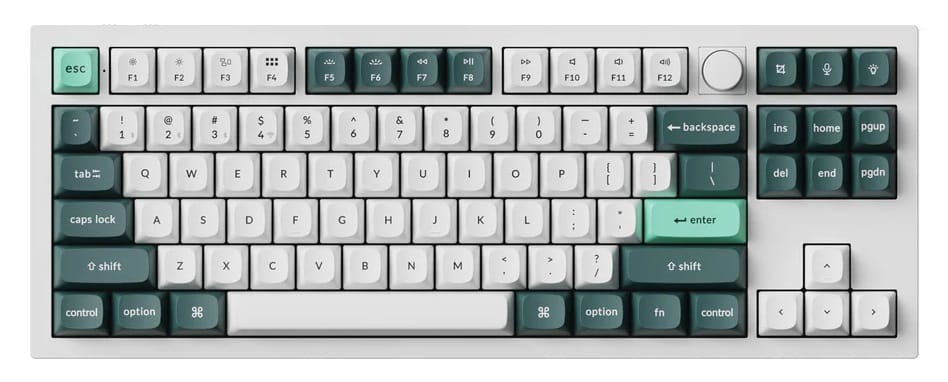 Keychron Q3 HE QMK Wireless Custom Shell White Keyboard - Gateron Double-Rail Magnetic Nebula Switch