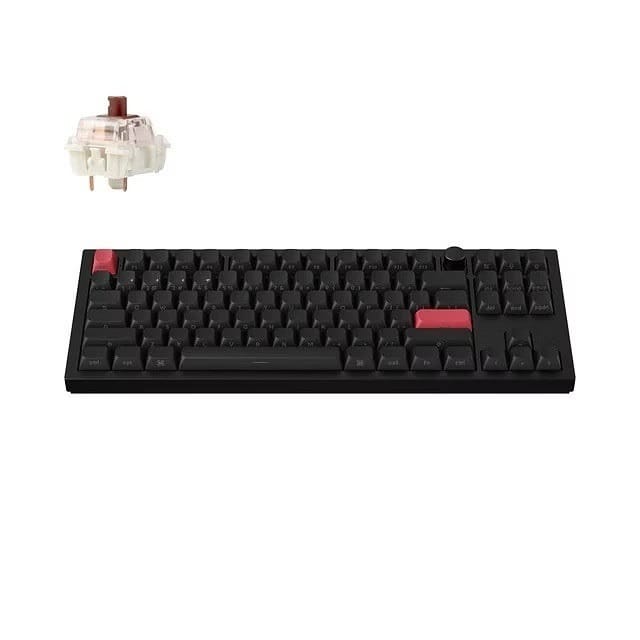 (Ex-Demo) Keychron Q3 Max QMK/VIA Wireless TenKeyLess RGB Hot-Swap Side-Printed Keycaps Carbon Black Custom Mechanical Keyboard - Brown Switch