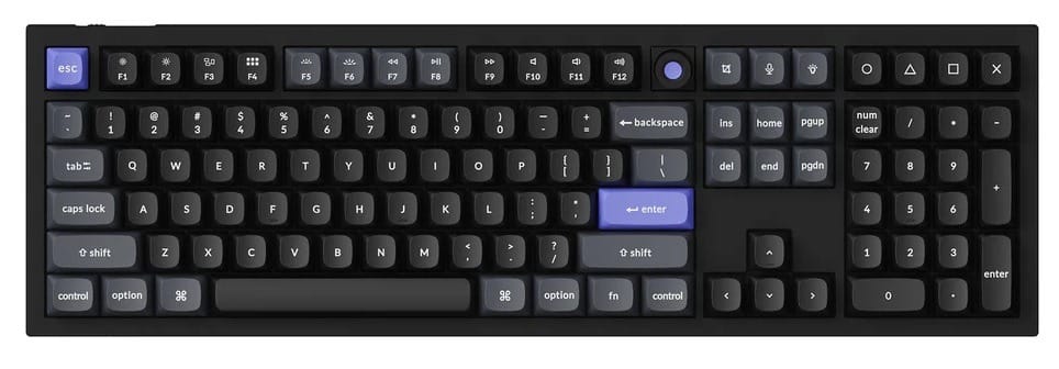 Keychron Q6 HE 8K Wired Fully Assembled Knob Black Keyboard - Ultra-Fast Lime Magnetic Switch