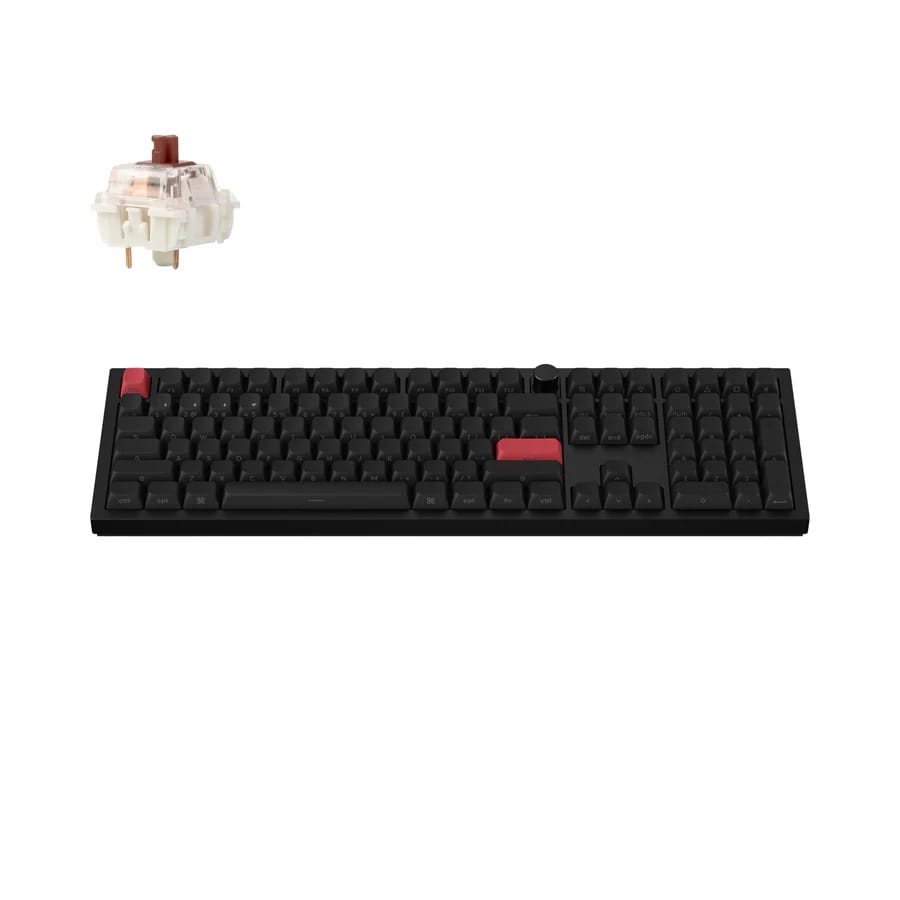 Keychron Q6 Max Side-Printed Keycaps QMK/VIA Wireless Custom Mechanical Carbon Black Keyboard - Gateron Jupiter Brown