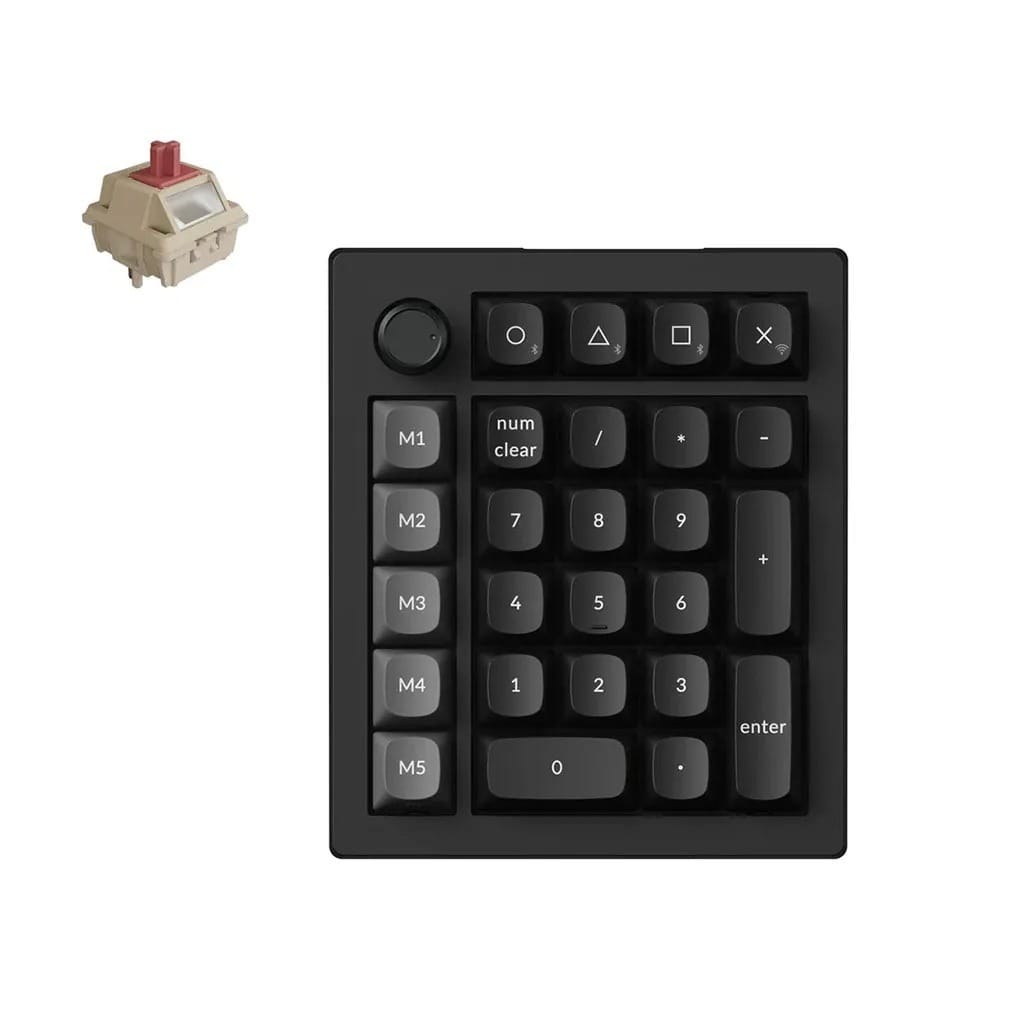 Keychron V0 Ultra 8K Wireless Custom Fully Assembled Knob Number Pad Retro - Silk POM Red Switch