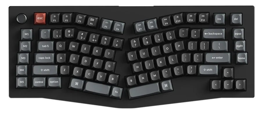 Keychron V10 Ultra 8K Wireless Custom Fully Assembled Knob Black Mechanical Keyboard - Brown Silk POM Switch

