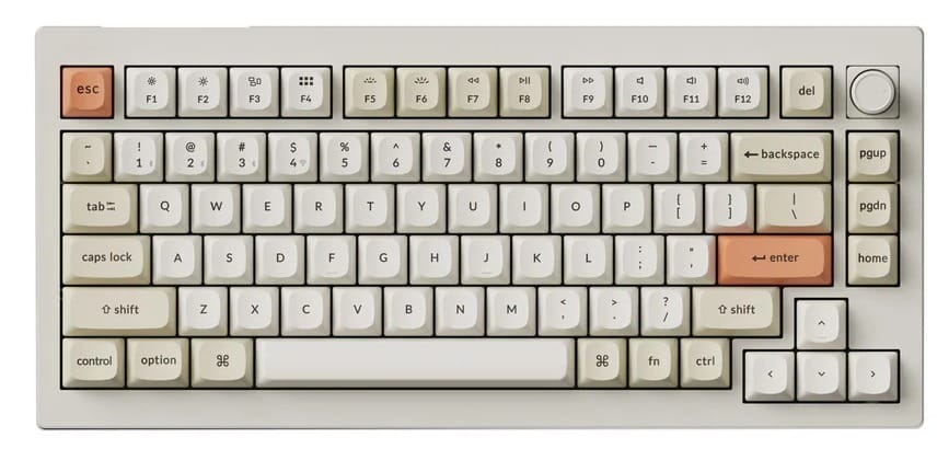 Keychron V1 Ultra 8K Wireless RGB Mechanical Retro Pastel Keyboard - Silk POM Banana Switch