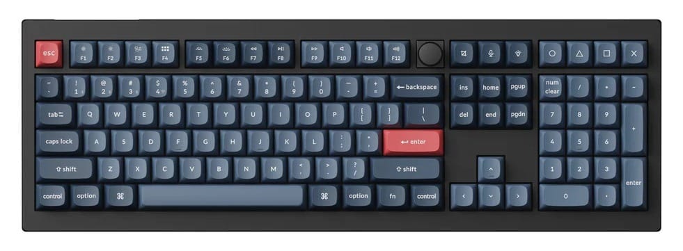 Keychron V6 MAX QMK RGB Carbon Black Mechanical Wireless Keyboard - Slient Red Switch