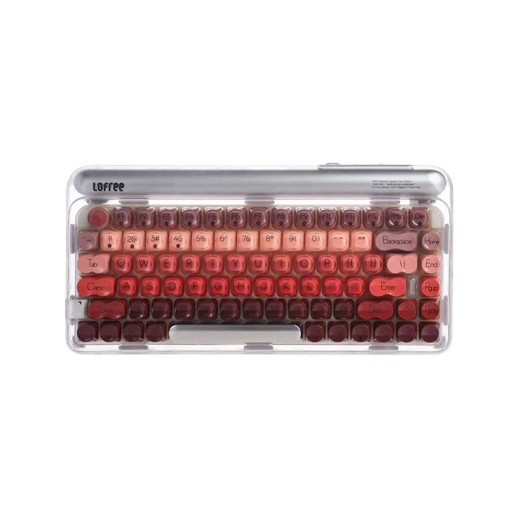 Lofree DOT Lipstick Hot-Swap Tri-Mode Wireless Mechanical Keyboard - Silver