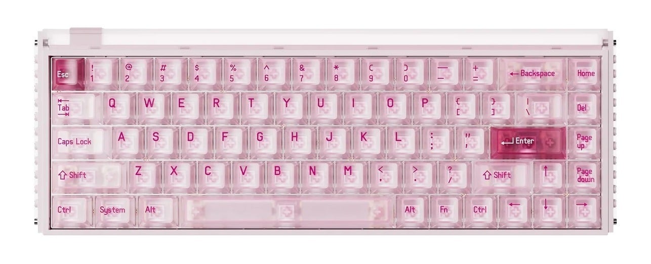 MelGeek MADE68 PRO+ Magnetic Hall Effect Berry Pink Mechanical Keyboard - King Switch Pro