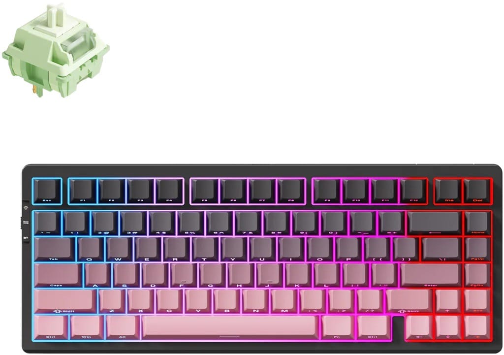 MCHOSE G75 Pro RGB 75% Black Pink Wireless Mechanical Keyboard - Matcha