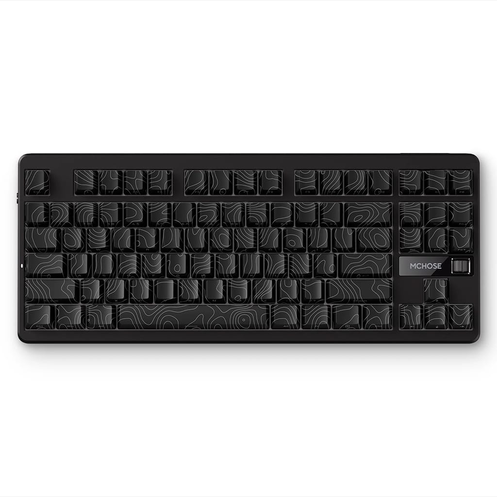MCHOSE G87 Wireless Gasket Mount Custom Black Mechanical Keyboard - Ice Blue Switch