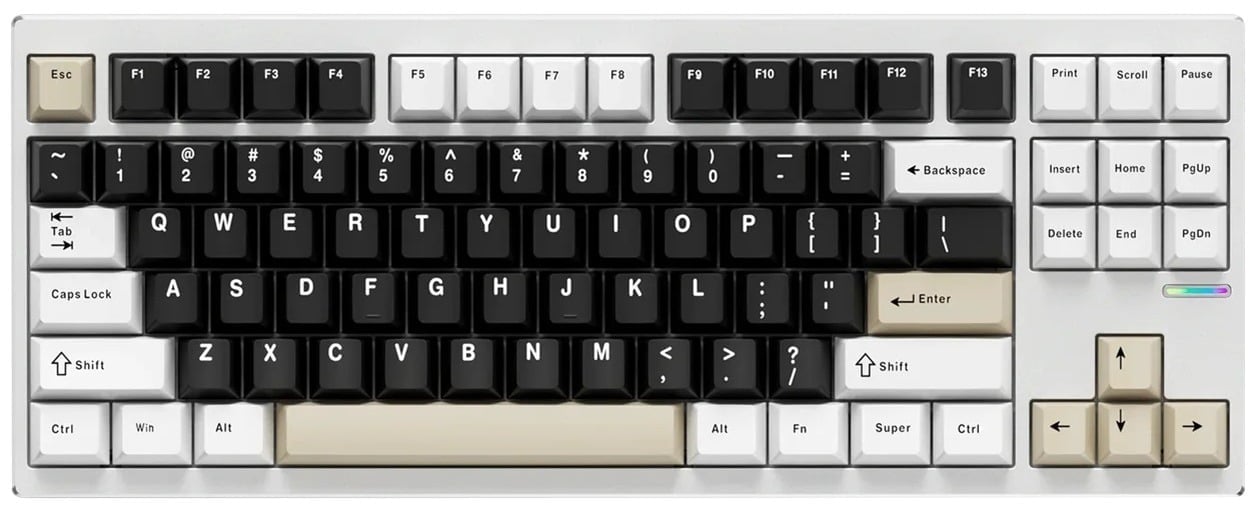 MCHOSE GX87S RGB Wireless Mechanical Milky Brown Keyboard - Mist Blue Switch