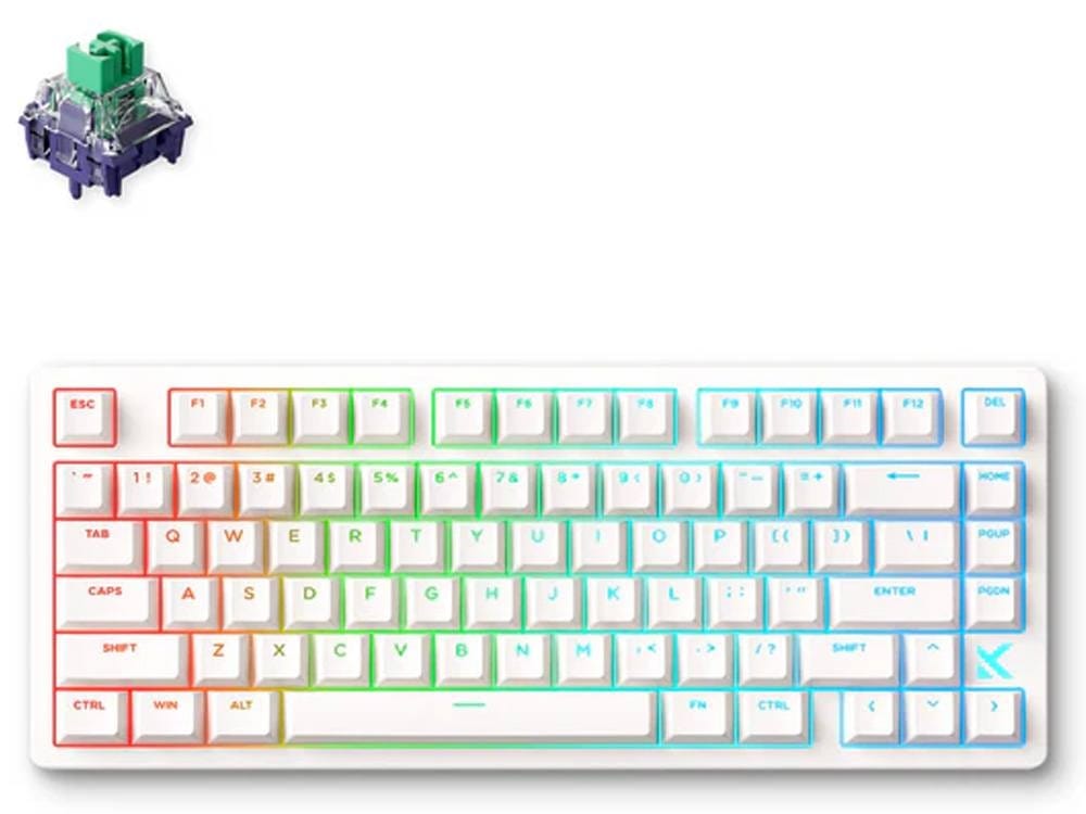MCHOSE Jet 75 Hall Effect Magnetic 8K Wired Gaming White Keyboard - Kailh Magnetic God Switch