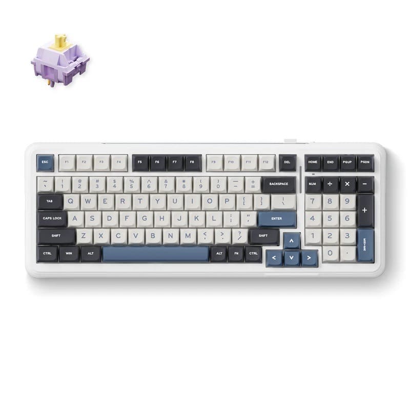 MCHOSE K99 Gasket 98% Wireless Navy Blue Mechanical Keyboard - Hyacinth Switch