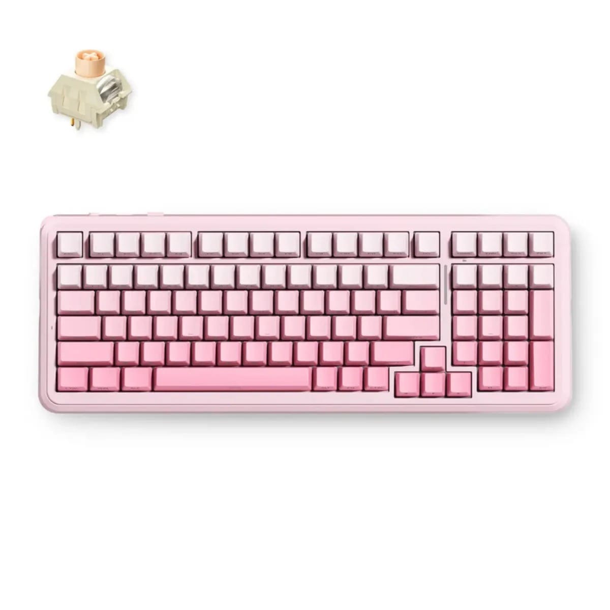 MCHOSE K99 V3 8K Hot-Swap RGB Wireless Mechanical Pink Gradient Keyboard with Knob - Icy Creamsicle Switch
