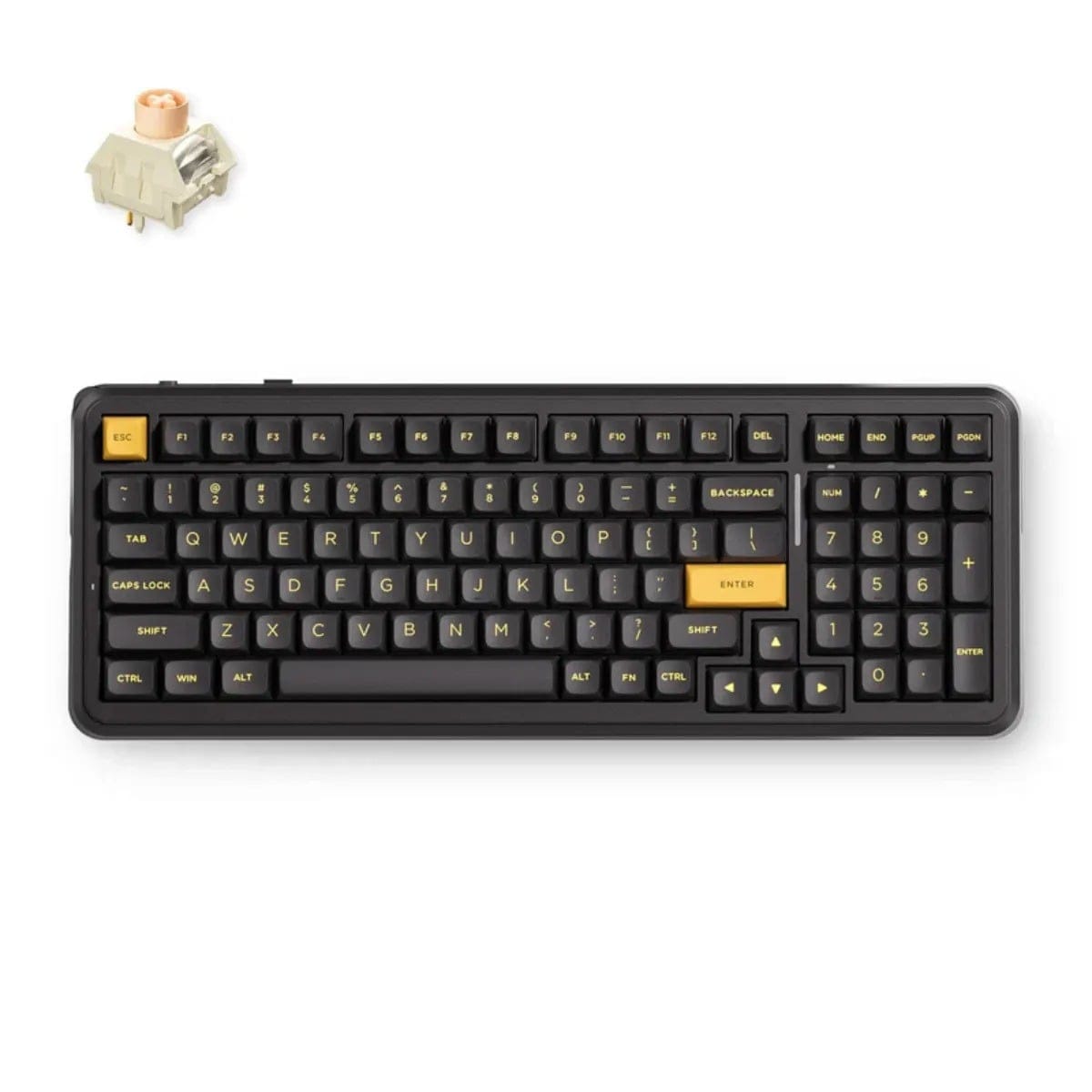 MCHOSE K99 V3 8K Hot-Swap RGB Wireless Mechanical Black Gold Keyboard with Knob - Icy Creamsicle Switch