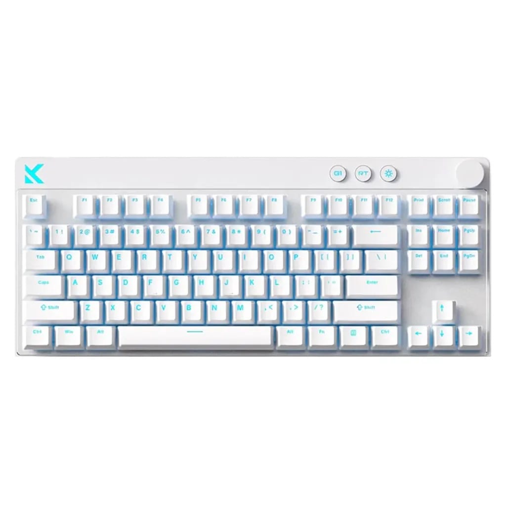 MCHOSE Mix 87 Hot-Swappable Hall Effect White Mechanical Gaming Keyboard - Apollo Magnetic Switch