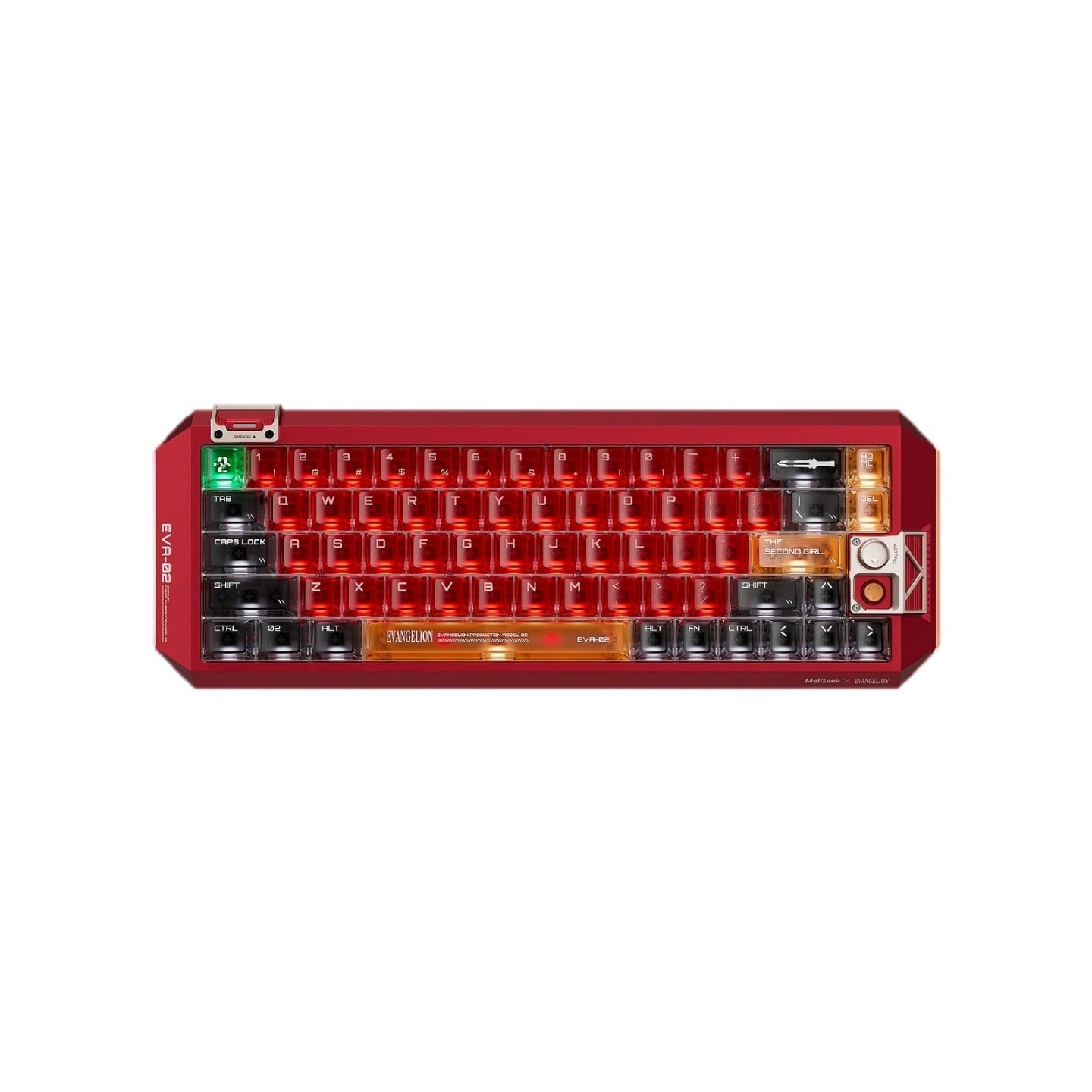 MelGeek Centauri 60 Evangelion Wired Custom HE Gaming Keyboard - EVA-02 Asuka Langley Limited Edition