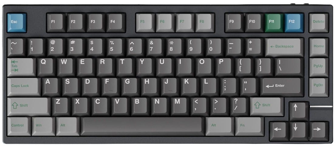 Qwertykeys x Neo Studio Neo75 Prebuilt Wireless Mechanical Anodized Black Keyboard - London Fog V2 Switch