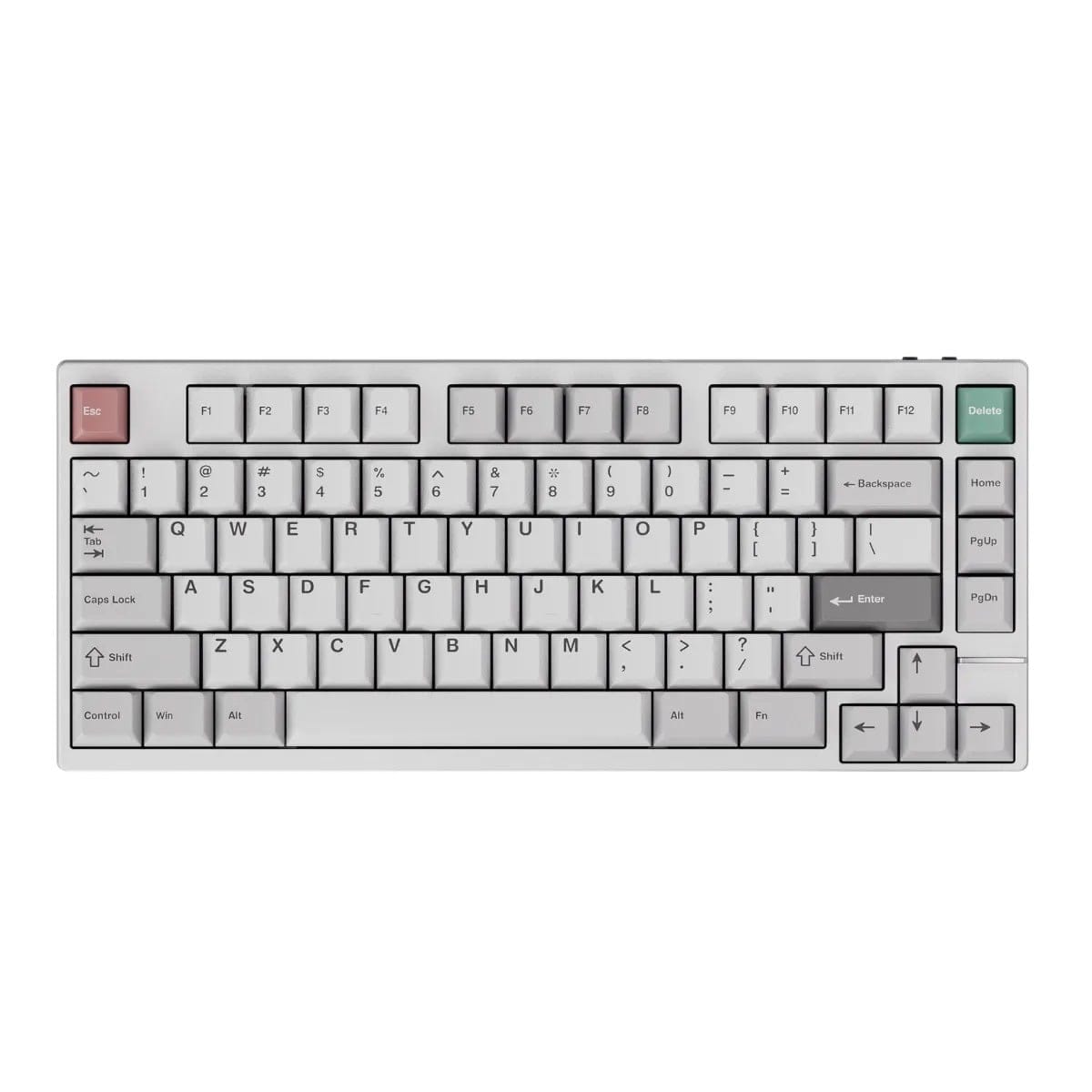 Qwertykeys x Neo Studio Neo75 Prebuilt Wireless Mechanical Spray-coated White Keyboard - London Fog V2 Switch