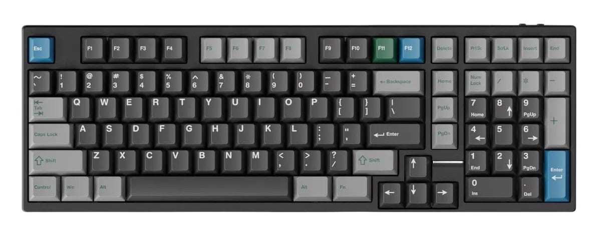 Qwertykeys x Neo Studio Neo98 Prebuilt Wireless Mechanical Anodized Black Keyboard - London Fog V2 Switch