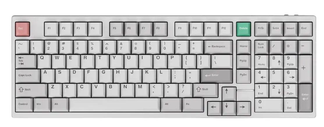 Qwertykeys x Neo Studio Neo98 Prebuilt Wireless Mechanical Spray-coated White Keyboard - London Fog V2 Switch