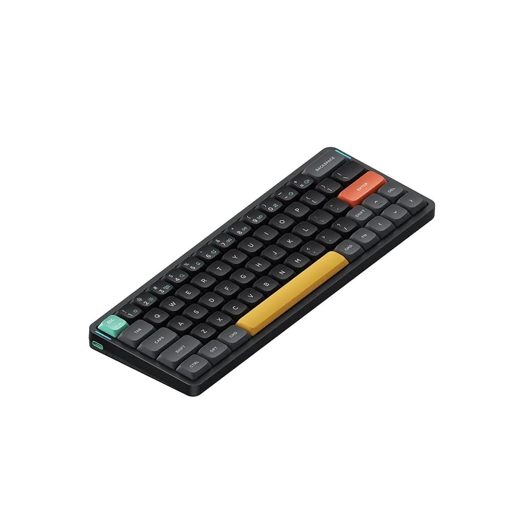 Nuphy Air60 v2 QMK/VIA Wireless Mechanical Basalt Black Keyboard - Low-Profile Moss Switch