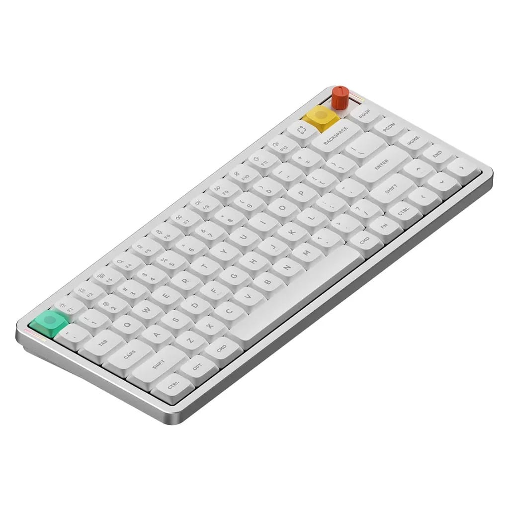 Nuphy Air75 V3 Hot-Swappable Low-Profile Nova White Wireless Mechanical Linear Low-Profile Gaming Keyboard - Blush Nano Switch