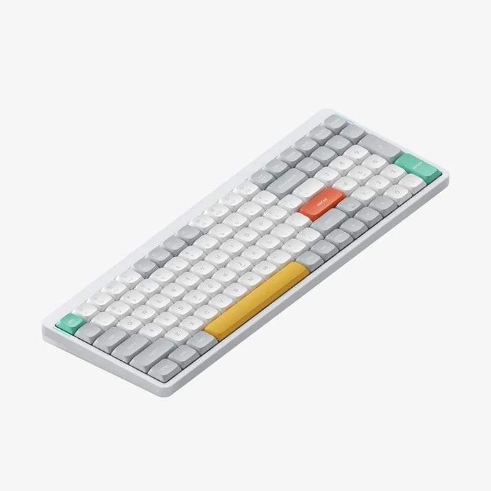 Nuphy Air96 v2 Low-Profile QMK/VIA Wireless Mechanical White Keyboard - Brown Switch