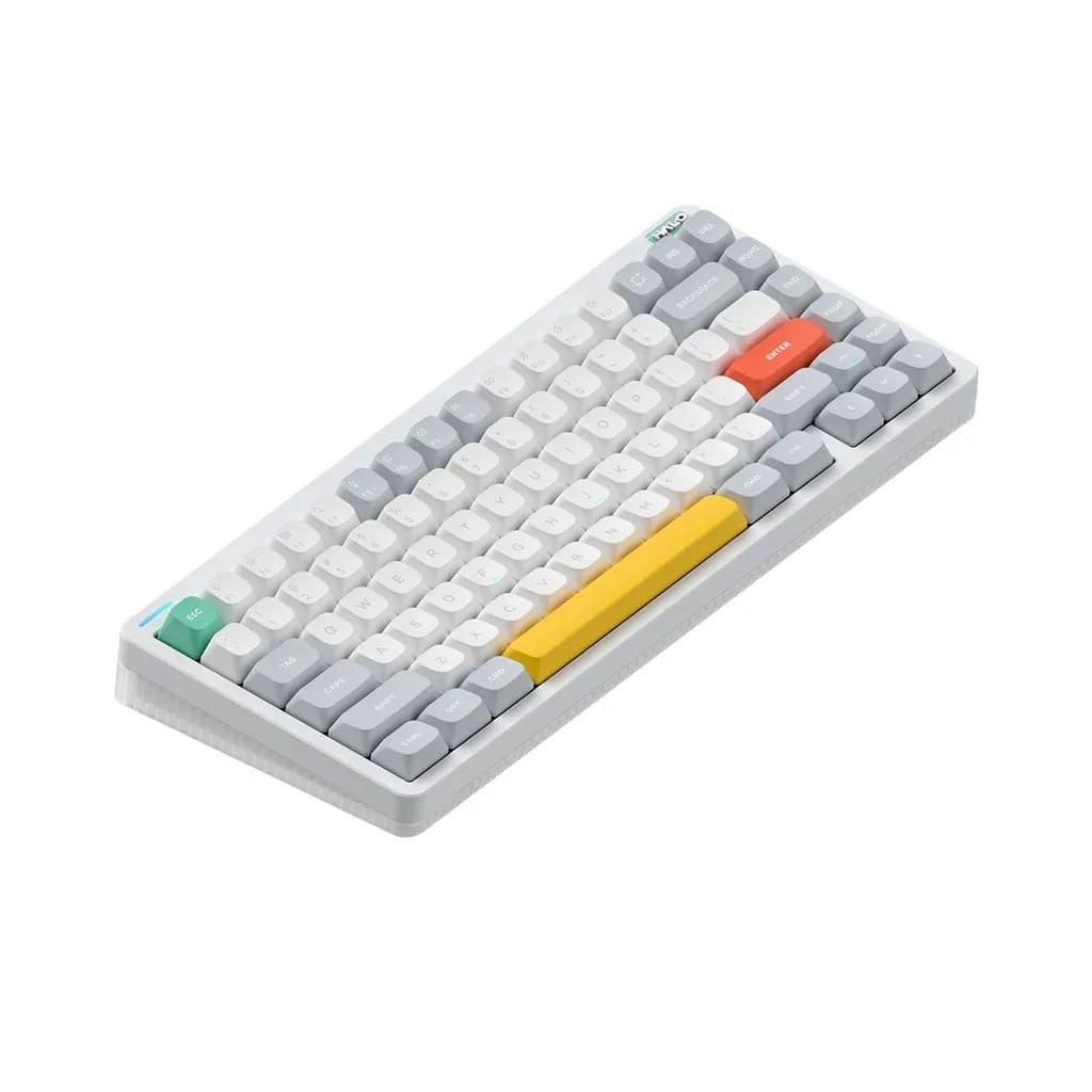 Nuphy Halo75 V2 QMK/VIA Hot-Swappable RGB Backlight Wireless Mechanical Ionic White Keyboard - Silent Red Switch
