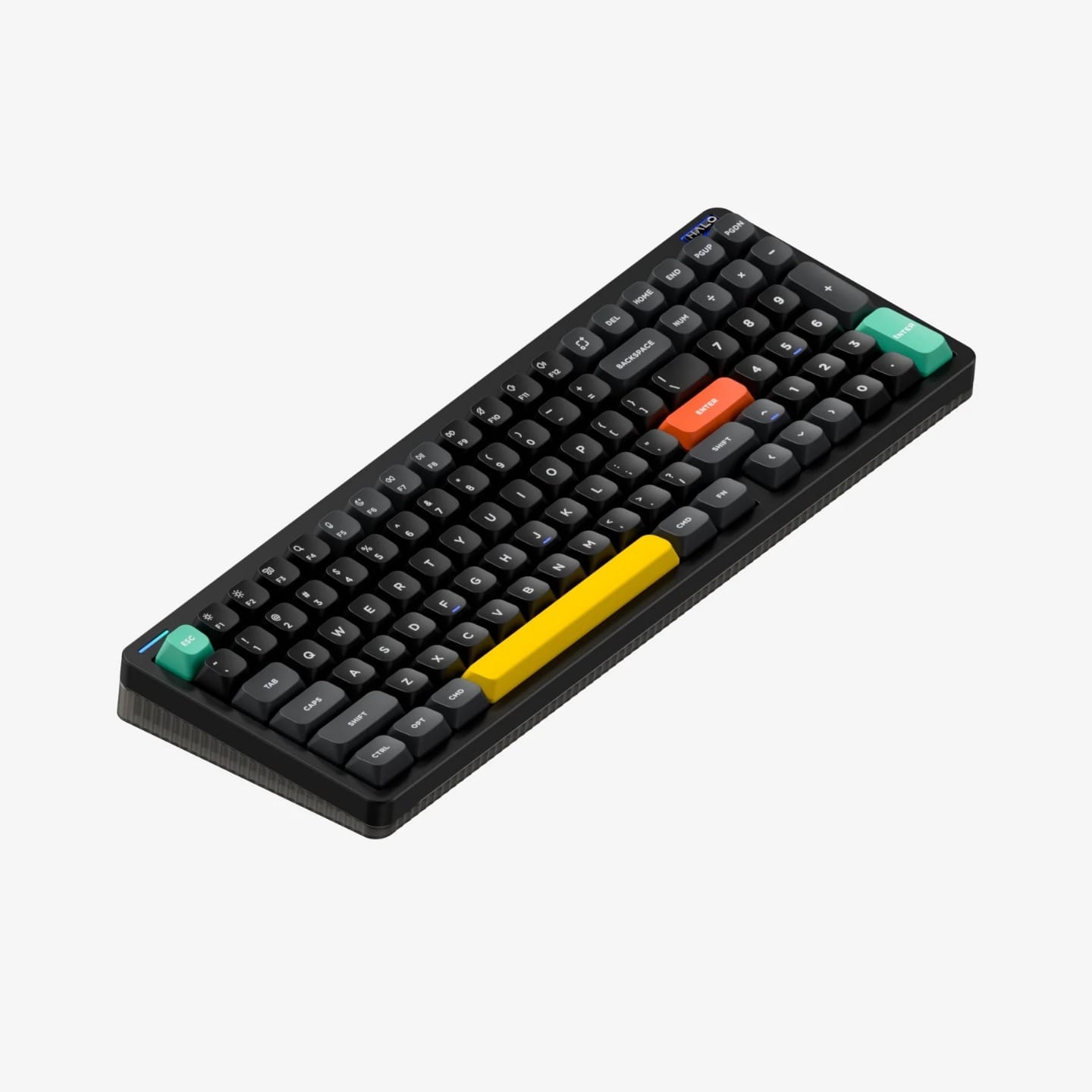 NuPhy Halo96 V2 QMK/VIA Wireless Mechanical Keyboard Obsidian Black Keyboard - Mint Switch