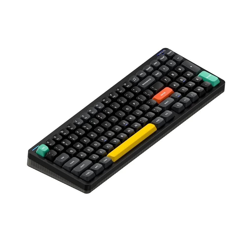 Nuphy Halo96 V2 QMK/VIA Hot-Swappable RGB Backlight Wireless Mechanical Obsidian Black Keyboard - Raspberry Switch