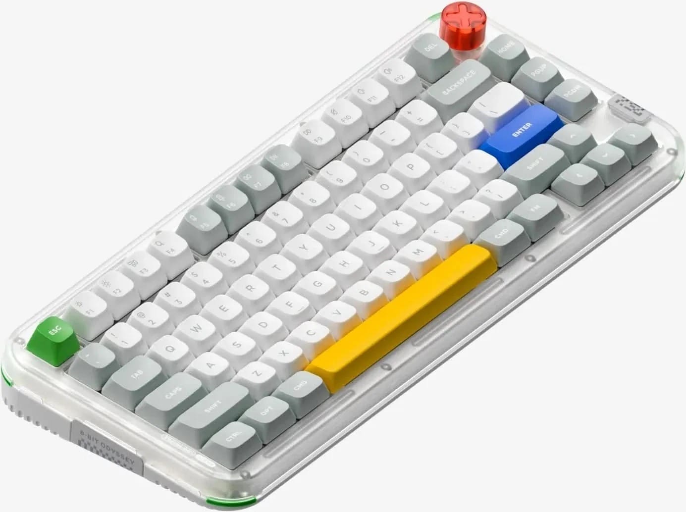 (Ex-Demo) NuPhy Kick75 Hybrid-Profile Custom Wireless Mechanical Keyboard High-Profile NuPhy IO Firmware - Blush Max Switch
