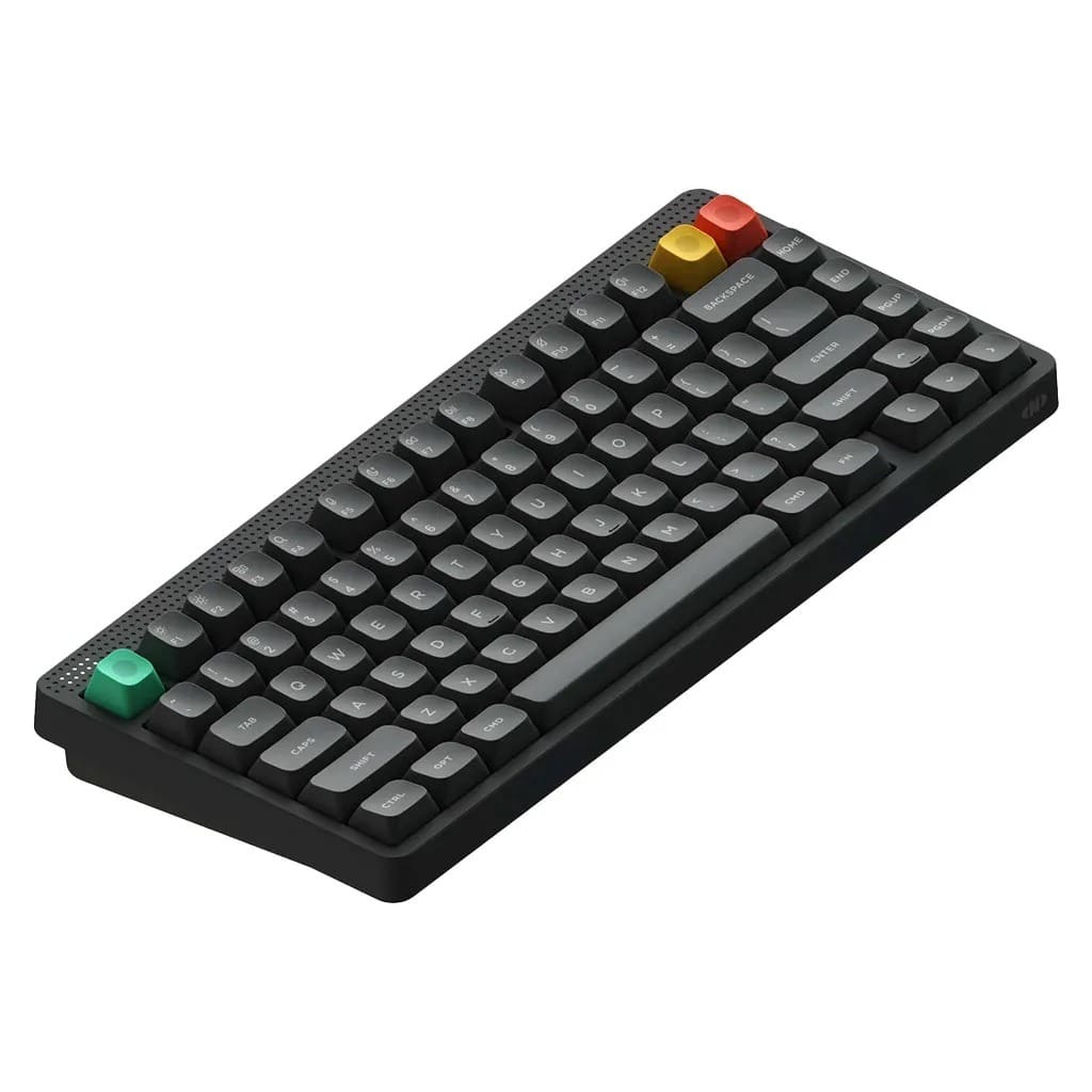 NuPhy Node75 High-Profile Wireless Mechanical Ink Gray Keyboard - Blush Max Switch