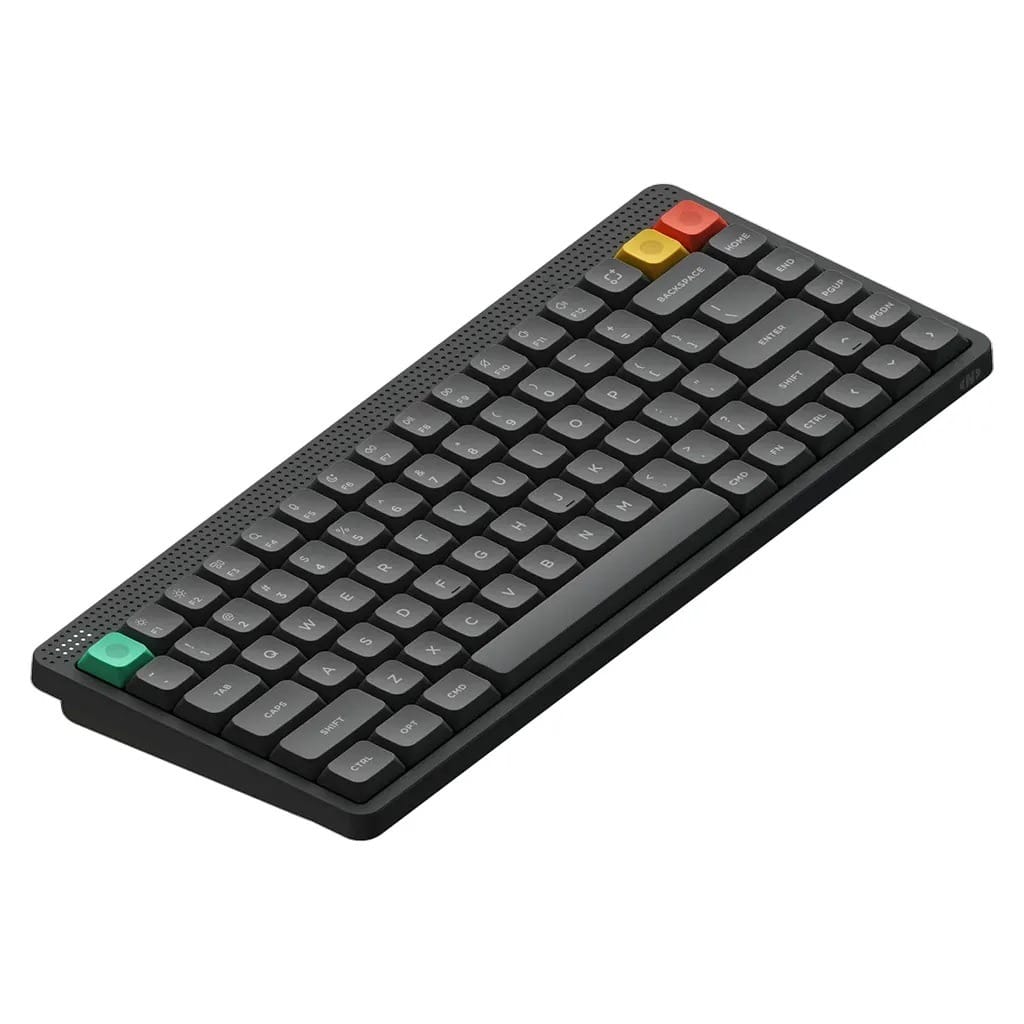 NuPhy Node75 Low-Profile Wireless Mechanical Ink Gray Keyboard - Red Nano Switch