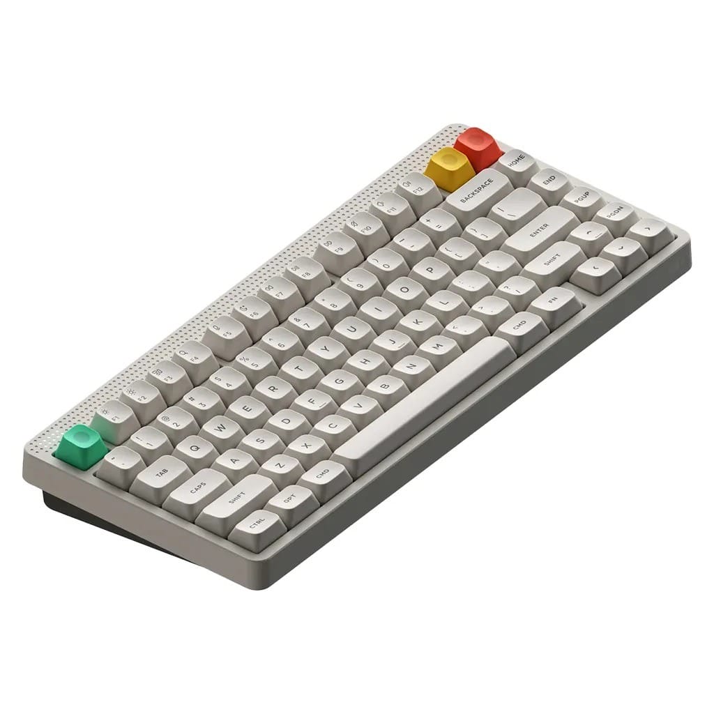 NuPhy Node75 High-Profile Wireless Mechanical Lunar White Keyboard - Blush Max Switch
